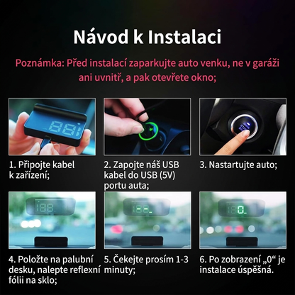 Dravea™ – GPS head-up displej do auta s velkým displejem