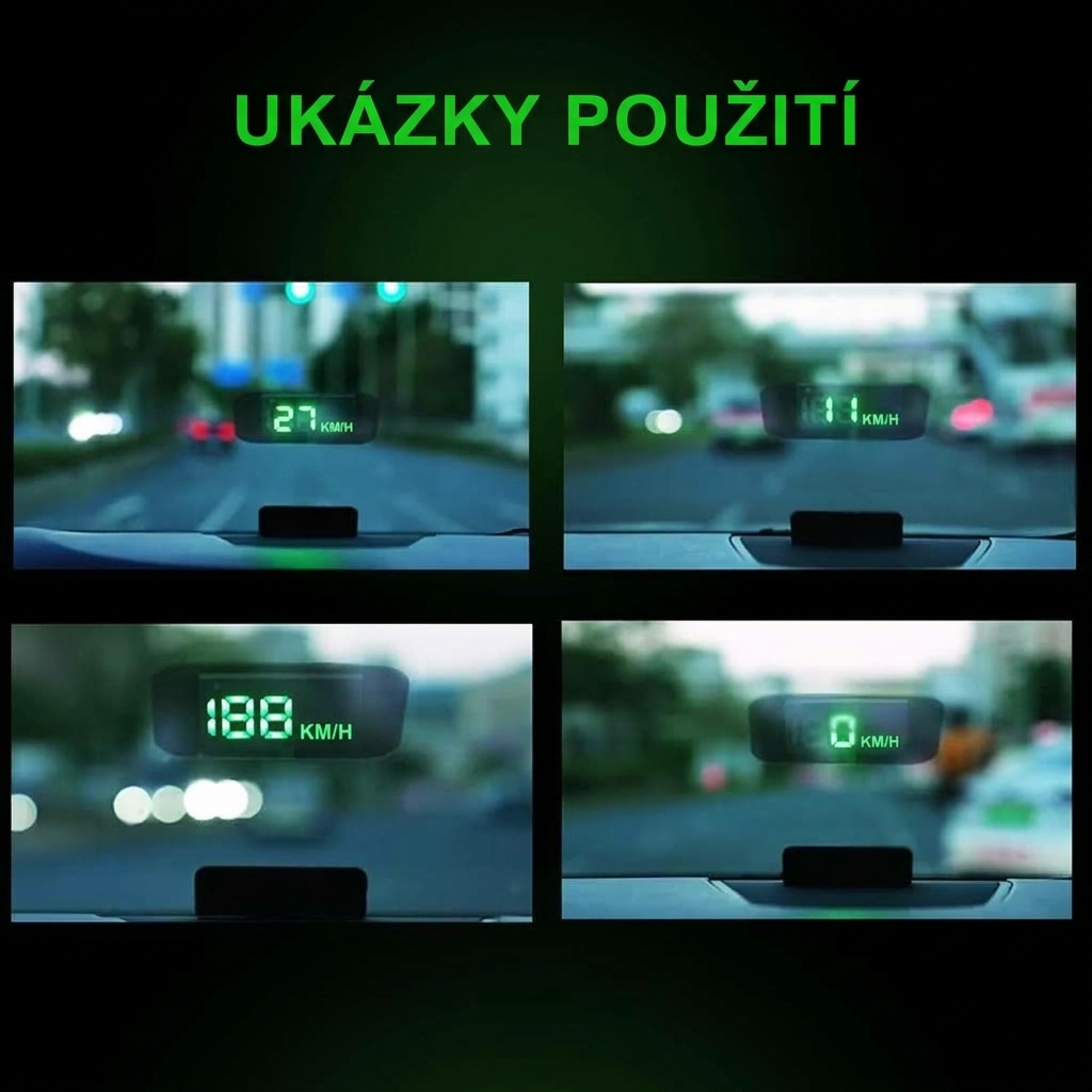 Dravea™ – GPS head-up displej do auta s velkým displejem