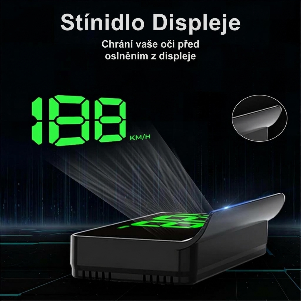 Dravea™ – GPS head-up displej do auta s velkým displejem